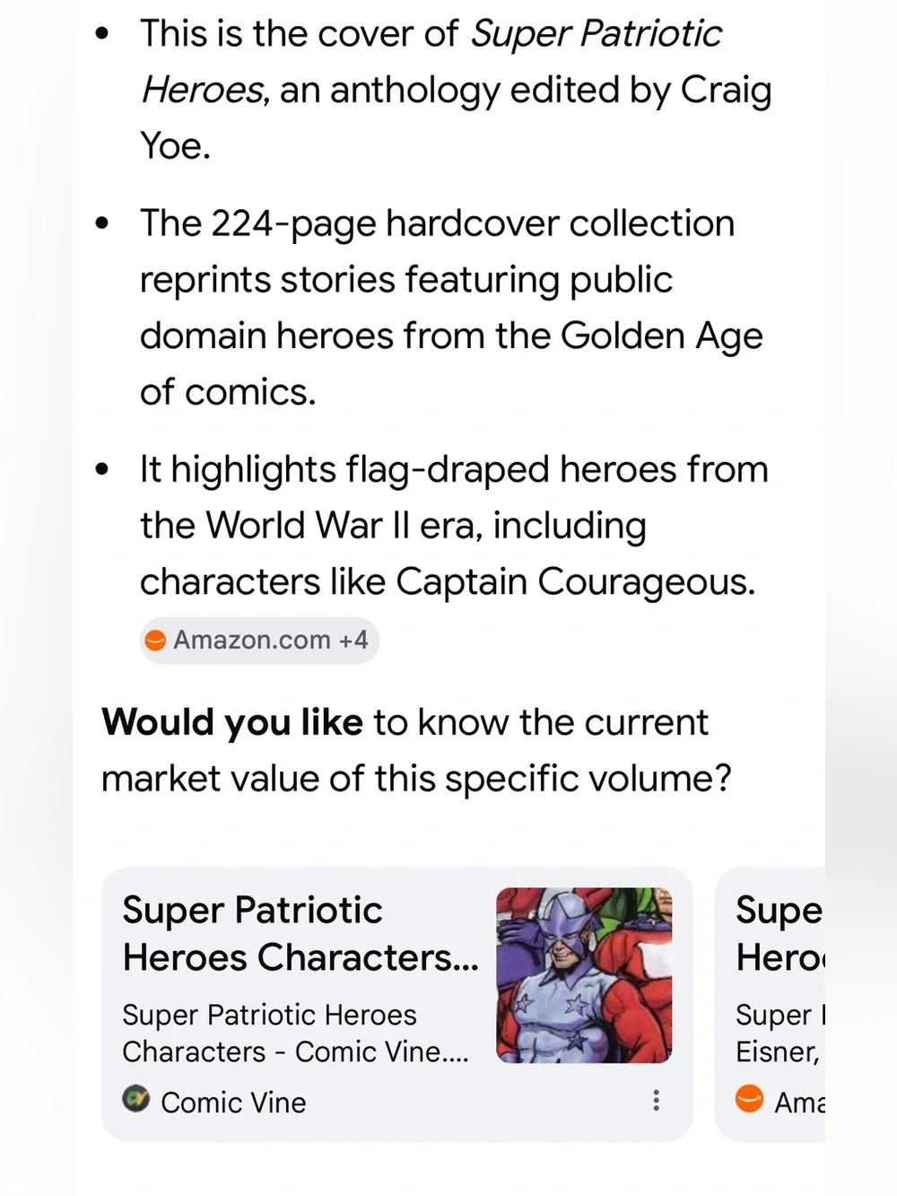 #2480**Patriotic Heroes Comic Art Print - Red, White & Blue